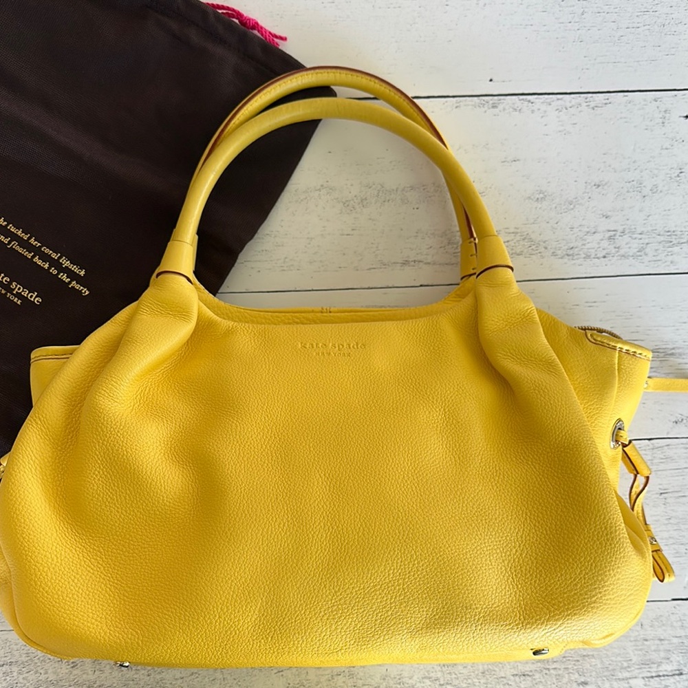 Kate Spade Vibrant Yellow Leather Shoulder Bag